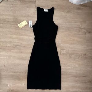 Aritzia Cut Out Black Knit Tank Dress